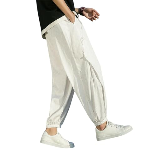 Pantalon style chinois en jacquard d'été pour homme, la légèreté des vacances