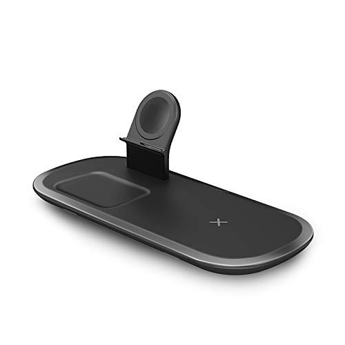 Wireless Charger, 3 in 1 Wireless Charging Station 15W Fast Wireless Charging Dock for iPhone 14 Pro Max/14 Pro/14 Plus/14/13/12/11, for Apple Watch 8/7/6/5/4/3/2/SE, for AirPods3/2/Pro, black