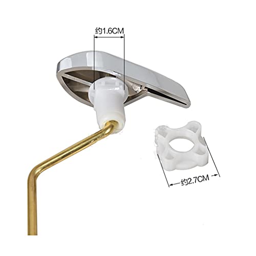 Lingsad LINGSAD-0236 Fancuf Side Button Pull Wrench Abs Electroplated Toilet Toilet Drainage Pull Lever Button Front Wrench thumb #5