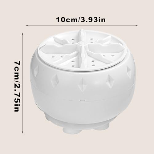 Portable Ultrasonic Washing Machine – Plug-In Low Noise Compaact Washer, Portable Automatic Turbine Small Laundry Machine | USB Cable Powered small Washer for Home Travel RV Apartment Outdoor Use