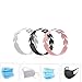 GOOHOCHY 6pcs Adjustable Mask Extension Straps for Men Women Elastic Ear Band Buckles Ear Pressure Compatible with All Mask Types White Dark Gray Light Rose Each 6pcs