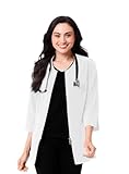Maevn Smart Ladies 3/4 Sleeve Lab Jacket(White, Medium)