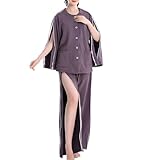 [AOKOWN] 上下セット 介護パジャマ 全開閉双向 秋冬用厚手フ 肩/前身頃/ズボン全面開放 おむつ交換対応 脱着簡単 高齢者用 やさしい肌触り 入院/在宅介護 吸汗速乾 リバーシブル仕様（サイズ展開豊富）