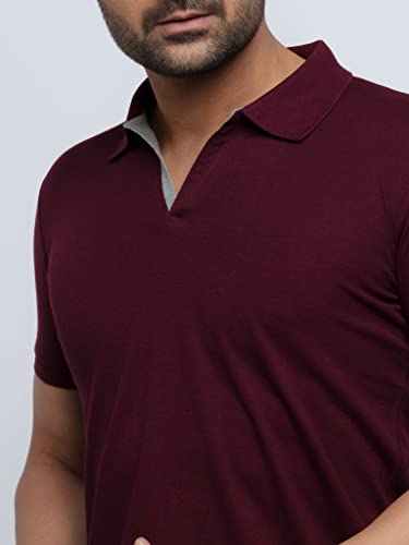 Image of Status Quo Men's Polo T-Shirt | Rich Cotton Blend | Slim Fit | All Day Comfort | Contrast Inner Placket | Polo Collar