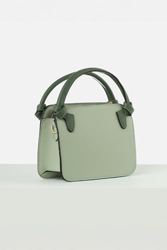 Image of Van Heusen Women's Satchel Bag |Pastel Shade|Mint| Crossbody Detachable Strap