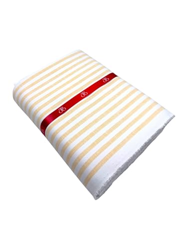 Image of JHABAK'S Unstitched Striped Shirt Fabric for Men - Cotton Linen Blend Lining Material - Shirt and Kurta Piece Cloth