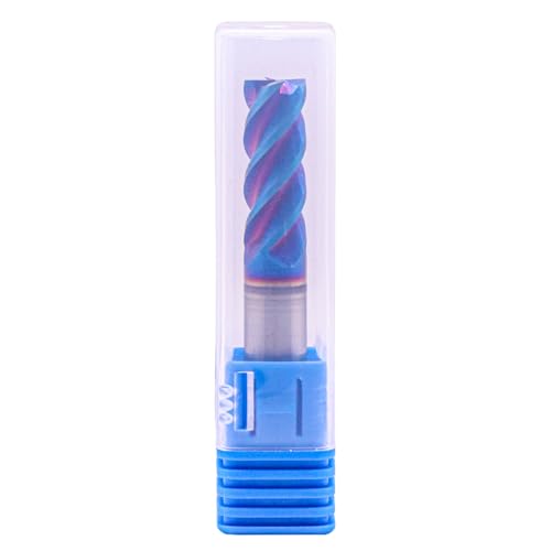 Image of BestParts HRC65 Tungsten Carbide Square End Mills - TiAlsiN Nano Coated, 4 Flute, 45 Degree Helix, 3 /8 inch Cutting Diameter, 3 /8 inch Shank Diameter, 1 inch Length of Cut, 2-1 /2 inch Overall Length