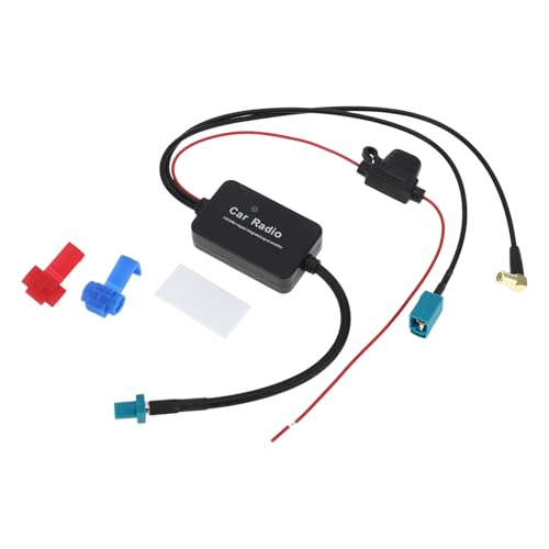 Partuto 1 Pc Antena de Señal Oculta Universal para Parabrisas de Coche Camión Montaje de Antena de Radio Negra FM/Dab