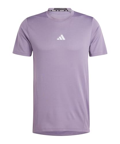 Adidas Designed For Training HIIT Workout Heat.rdy T-Shirt Camiseta de Manga Corta, Shadow Violet, Extra-Small Hombres