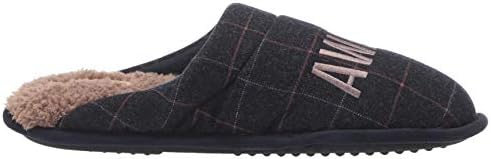 Dearfoams mens Microwool Novelty Closed Toe Scuff Slipper, Navy Blazer, Medium US | Image 4