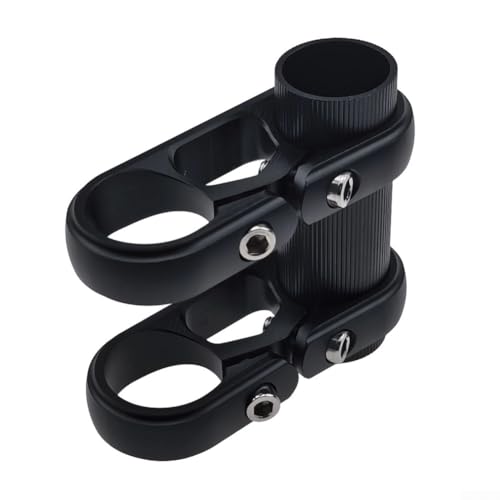 Manubrio pieghevole in lega di alluminio per manubrio a doppio stelo per manubrio da 25 4 mm di diametro, fornisce un aumento stabile dell'altezza e un manubrio pieghevole convenienza (nero)