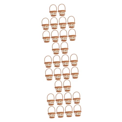 CONGARTENO 30pcs Hand-woven Rattan Baskets for Candy Storage and Home