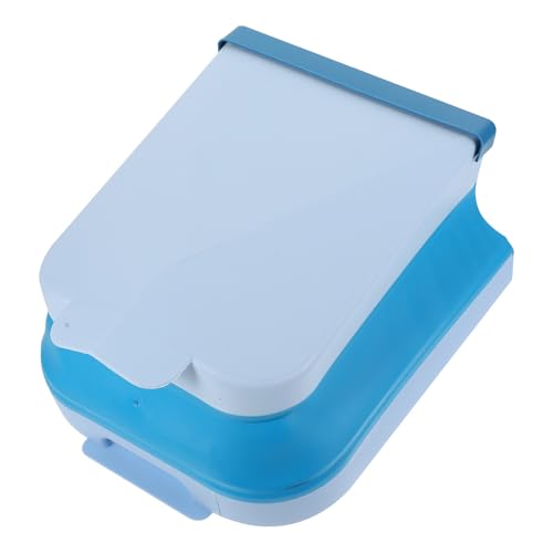 Caneca de basura plegable de pared para cocina azul