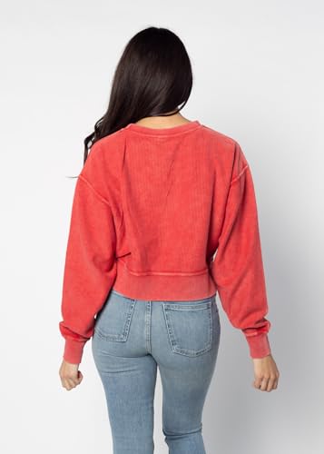 Image of chicka-d NCAA womens Corded Boxy Pullover