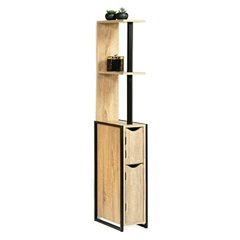 FACILITYS - Mueble WC efecto madera y metal tipo industrial Cover