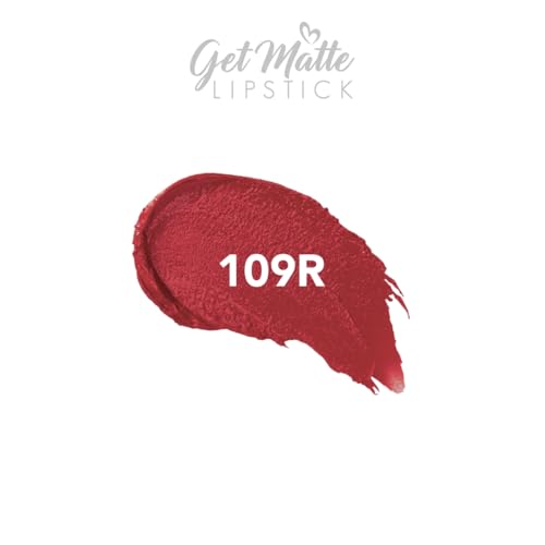 Image of Blue Heaven Get Matte Lipstick, Long Lasting, Light Weight Lipsticks for Women, Moisturizing Matte Lipstick for Women - 109R, 4g