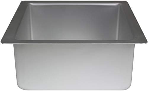 PME SQR104 Anodised Aluminium Square Cake Pan 10 x 10 x 4-Inch Deep Silver