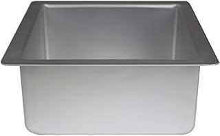 PME SQR104 Anodised Aluminium Square Cake Pan 10 x 10 x 4-Inch Deep Silver