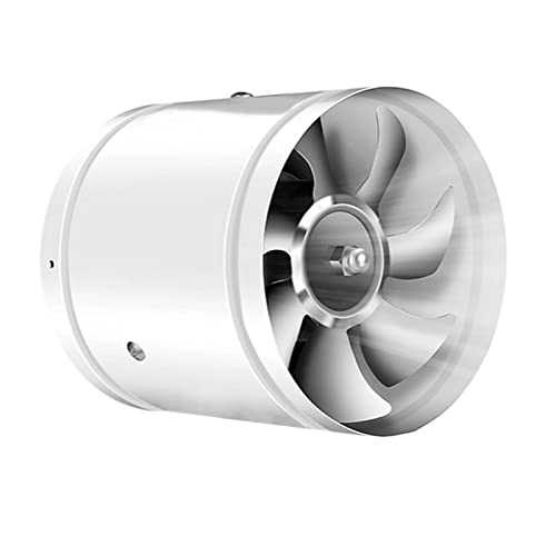 Ventilatore assiale, Ventola estrattore aria, Diametro:100 mm, Aspirazione 140 m³/h, 220 V, bagno, cucina, ufficio, WC (Bianco-100mm)
