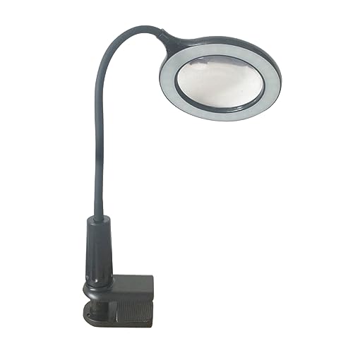 POPETPOP Luz para leer lámpara de escritorio USB clip de escritorio luz de escritorio condujo flexo escritorio lampara escritorio lámpara de lupa Black