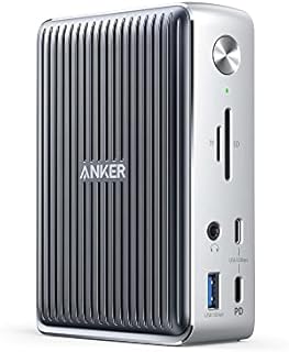 Anker 577 Thunderbolt Docking Station (13-in-1, Thunderbolt 3) for Thunderbolt Laptops, 85W Charging for Laptop, 18W Charging for Phones, 4K Dual Display, 10 Gbps USB-C Data, Ethernet, Audio, SD 4.0