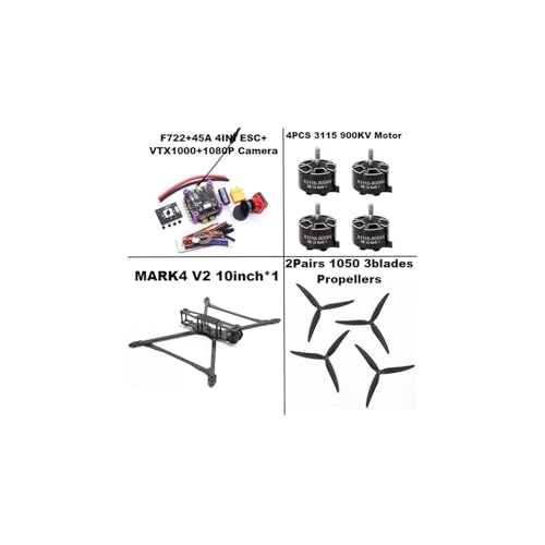 8 9 10インチ MARK4 V2 F722 フライトコントローラー 45 60A 4INI ESC ラック ドローン カーボンファイバーフレーム FPV レース フリースタイル クワッドコプター用(10inch F722 45A E)