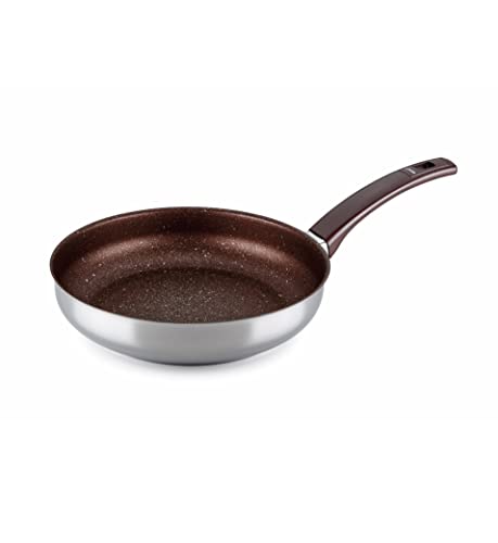 Alza CORAL. Sartén de Acero Inoxidable, 4 capas Antiadherentes. Todo tipo de cocinas, INDUCCIÓN. Lavavajillas. 18cm.