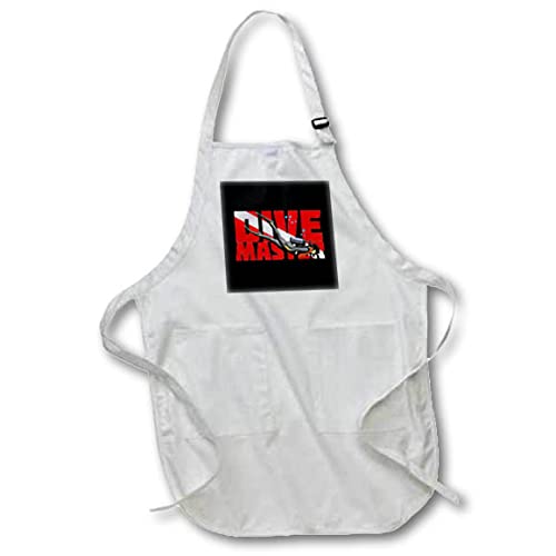 BLACK Full Length Apron with Pockets 22w x 30l - Dive now with this male Dive Master with red and white dive flag. Creative Studios – SCUBA Diving