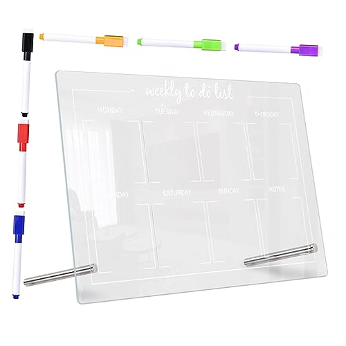Tableau écriture acrylique moderne mémo board transparent bureau avec punaises et accessoires