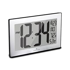 MARATHON Atomic Wall Clock with Stand, Black Frame/Stainless Steel Finish Large, 9 Inch Display photo MARATHON Atomic Wall Clock with Stand, Black Frame/Stainless Steel Finish Large, 9 Inch Display