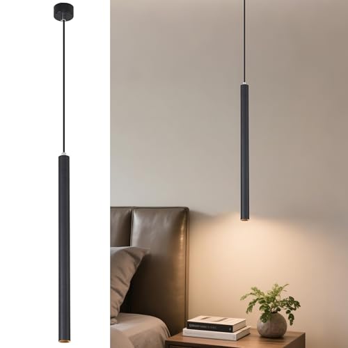 Lámpara colgante de tubo LED 5W para comedor con altura regulable 3000K