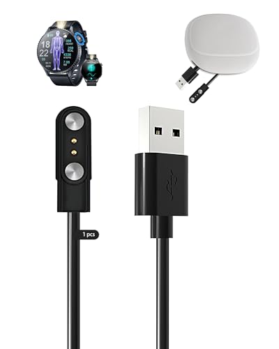 toergy Câble de charge pour montre intelligente idomars, câble de charge USB, fixation magnétique, charge rapide, léger, durable, portable, sac de rangement en silicone de voyage