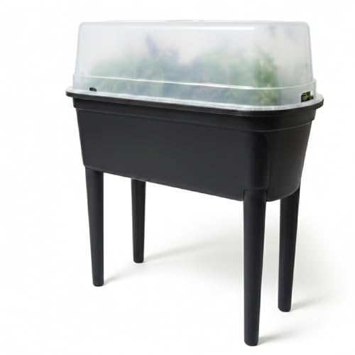 Prosperplast Hochbeet Frühbeet 78 x 82 x 37 cm Bloomo mit abnehmbaren Beinen und Deckel | Frühbeet...