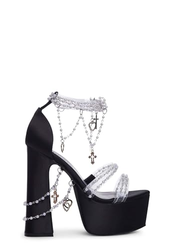 Dolls Kill Holy Revelation Platform Heels by Sugar Thrillz – Satin...