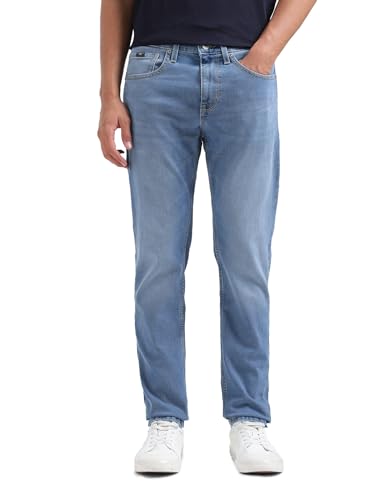 Image of Flying Machine Men's Slim Tapered Fit Jeans| Solid | Mid Rise | Stretchable | Jeans for Man