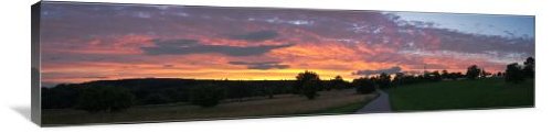 Golden Sunset Over The Valley 60" x 15" Gallery Wrapped Canvas Wall Art