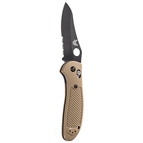 Benchmade - Griptilian 550HG Knife, Serrated Sheepsfoot, Coated Finish, Sand Handle