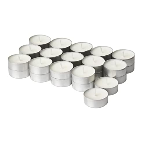 Jamlik 705.044.41, 30 Pack, Vanilla Scented Tealight Candles, Light Beige, 3.5 Hours,1.5" #TOP2