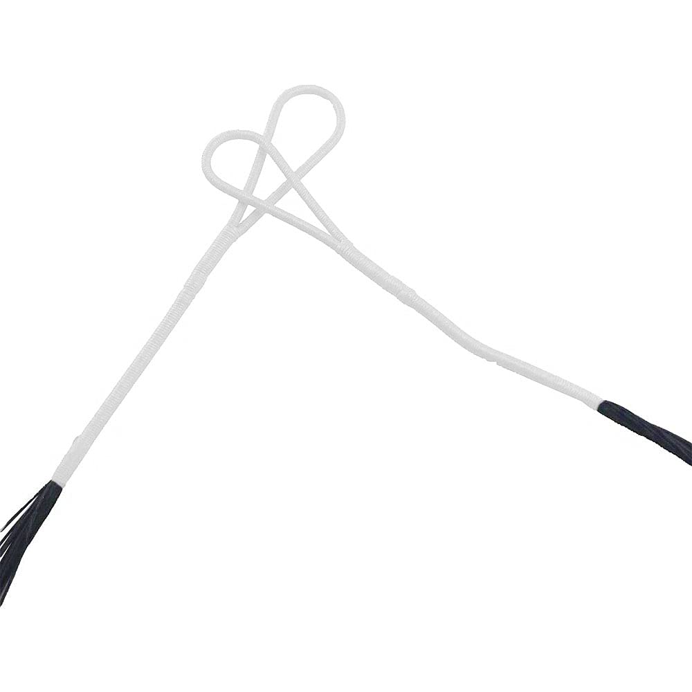CRS-004C, Corda per Balestra, 66,5 cm, Peso di trazione: 79,4 kg, Fibra di Poliestere, Bianco e Nero