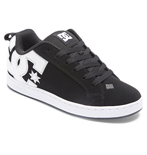 DC Shoes Court Graffik Damen Sneaker, Black White Stencil, 39 EU