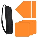 BIYQFCR Orange Baseball Home Plate & Base 5-Piece Set – Ractice Training Equipment for Baseball, Softball, Kickball – 3 Base Plates, 1 Home Plate, 1 Pitcher’s Plate – Backyard, Field Use