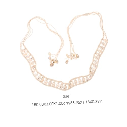 VALICLUD Women Shell Waist Belt Natural Woven Bohemian Style Dress Accessory for Teen and Women Chic Decorative Waistband for Dresses Skirts Jeans and Casual Wear2