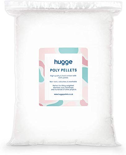 Hugge 5kg Plastic Poly Pellets - Packs from 0.5kg - 25kg - Weighted Blanket & Toy Stuffing