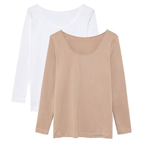 Camisetas térmicas Channo sin costuras para mujer (Pack de 2) Cover