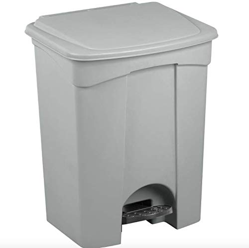 PRO&Family 18 Gallon/ 68 Liter Black Rectangular Foot Operated Hands-Free Trash Can.Hospital, Nursing, Retirement Homes, Schools, Kitchen, Home,Schools, breakrooms Trash Bin