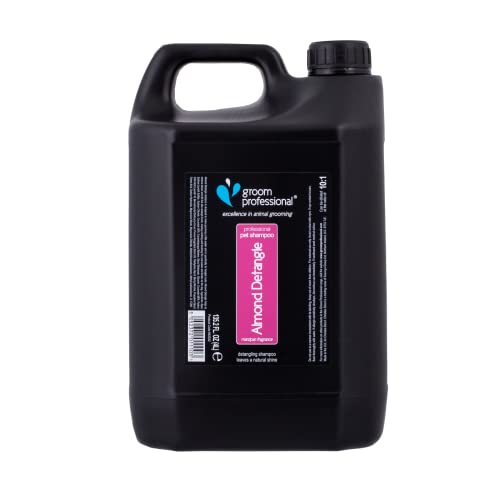 Groom Professional Almond Detangle Shampoo 4L, Exzellenz in Sachen Haustierpflege, entwirrt Knoten und Verfilzungen, Mandelöl schützt und pflegt Fell und Haut Cover