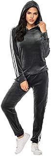 Hotouch Sport Suits Womens Stripe Patchwork Pullover Sweater Top & Long Pants Outfits