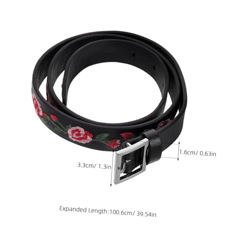 Floral Embroidered Waist Belt Adjustable Design Vintage Pattern for Jeans and Fashion Accessories for Women2