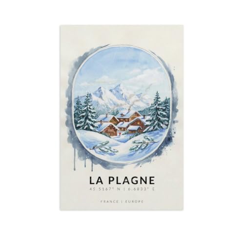 Poster La Plagne pour une décoration de chambre esthétique chic