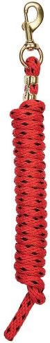 Weaver Leather Poly Lead Rope with Solid Brass 225 Snap, Coral/French Blue/Mint/Lavender, 5/8" x 10'